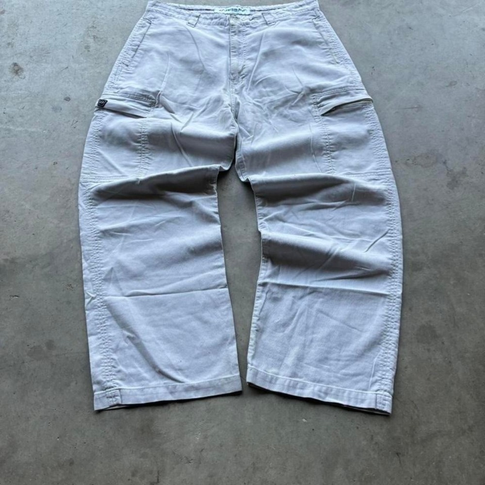 Baggy cream anchor blue cargo‎ pants super amazing fit and color
